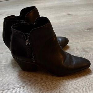 Frye Black Leather Ankle Boots